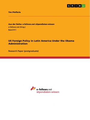cover image of US Foreign Policy in Latin America Under the Obama Administration